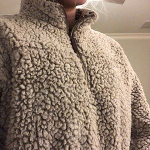 thread & supply ivory sherpa jacket